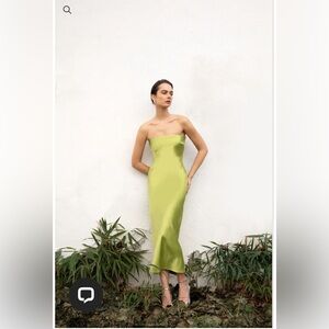 Oak+Fort strapless satin dress